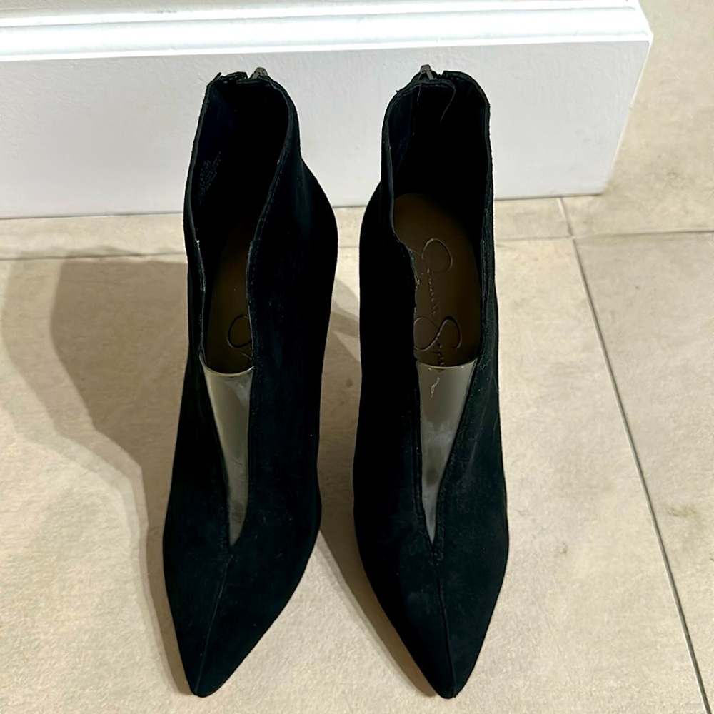 Brand new Jessica Simpson suede black booties size 6.
